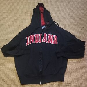 Campus Heritage Black Hoodie with Red Hood Lining